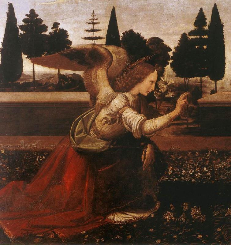 LEONARDO da Vinci Annunciation (detail) dg oil painting image